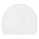 Βαμβακερό πλεκτό καπέλο μωρού, σε λευκό χρώμα Chicco 254205 3