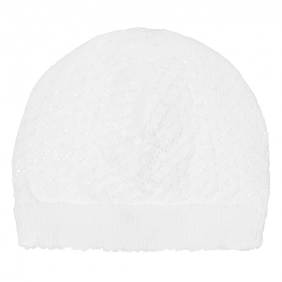 Βαμβακερό πλεκτό καπέλο μωρού, σε λευκό χρώμα Chicco 254205 3