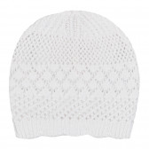 Βαμβακερό πλεκτό καπέλο, λευκό Chicco 254206 