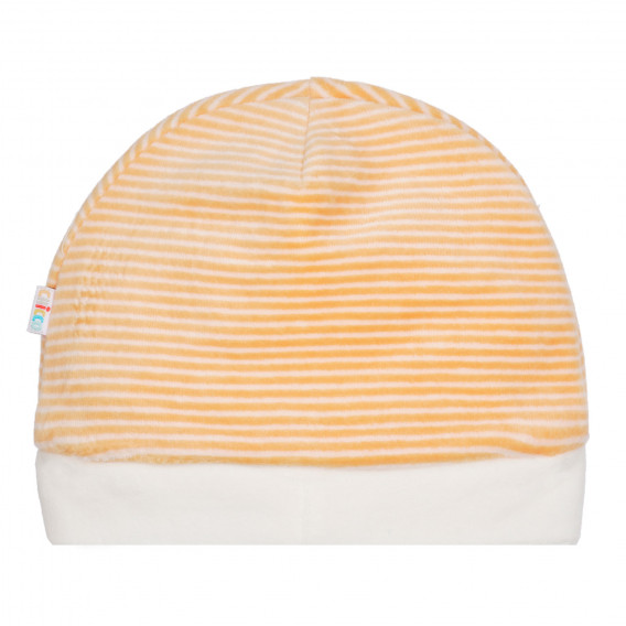 Βαμβακερό καπέλο σε πορτοκαλί και λευκές ρίγες για ένα μωρό Chicco 254212 
