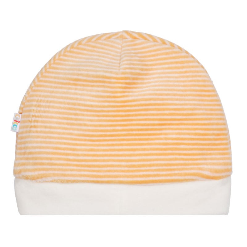 Βαμβακερό καπέλο σε πορτοκαλί και λευκές ρίγες για ένα μωρό  254212