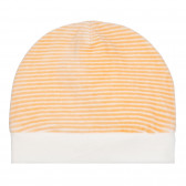 Βαμβακερό καπέλο σε πορτοκαλί και λευκές ρίγες για ένα μωρό Chicco 254213 2