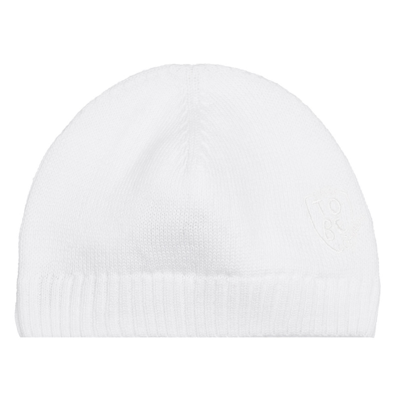 Βαμβακερό καπέλο με εφαρμογή Για να είναι για μωρό, λευκό  254218
