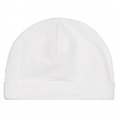 Βαμβακερό καπέλο με στρίφωμα για μωρό, λευκό Chicco 254226 3