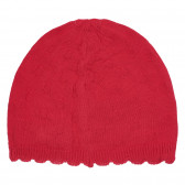 Βαμβακερό πλεκτό καπέλο με κορδέλα απλικέ για μωρό, κόκκινο Chicco 254280 3