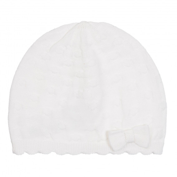 Βαμβακερό καπέλο με κορδέλα για μωρό, λευκό Chicco 254281 