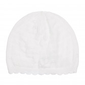 Βαμβακερό καπέλο με κορδέλα για μωρό, λευκό Chicco 254282 2