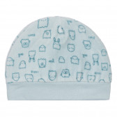Καπέλο με animal print για μωρό, γαλάζιο Chicco 254287 