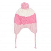 Πλεκτό καπέλο με πομπό για μωρό, ροζ Chicco 254647 3