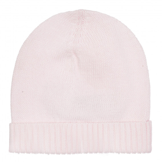 Βαμβακερό πλεκτό καπέλο με στρίφωμα για μωρό, ανοιχτό ροζ Chicco 254699 