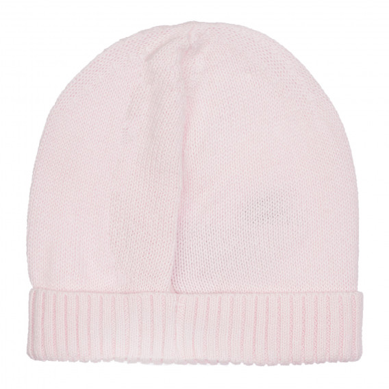 Βαμβακερό πλεκτό καπέλο με στρίφωμα για μωρό, ανοιχτό ροζ Chicco 254701 3