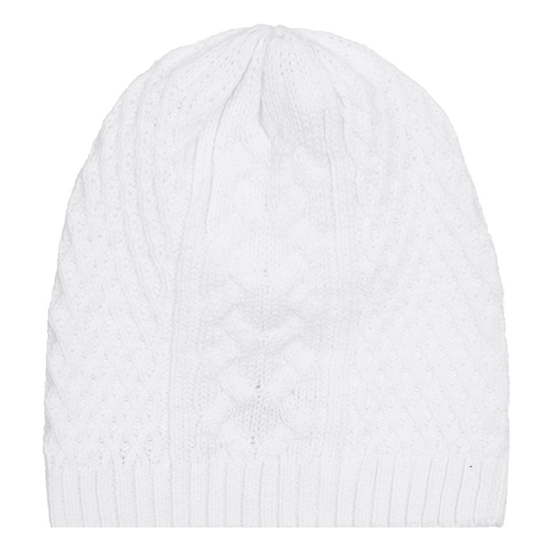 Πλεκτό παιδικό καπέλο, λευκό  254714