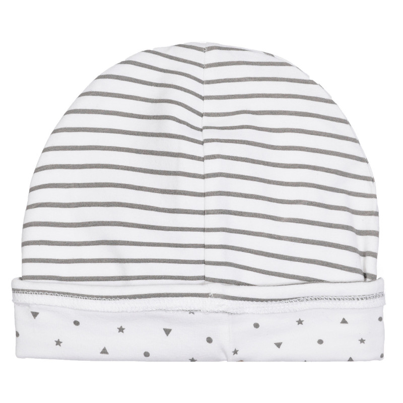 Βαμβακερό καπέλο με φιγούρα για μωρό, σε λευκό χρώμα  254753