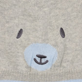 Βαμβακερό καπέλο με εφαρμογή αρκούδας για μωρό, γκρι Chicco 254763 2