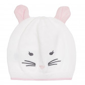 Βαμβακερό καπέλο με απλικέ γατάκι, λευκό Chicco 254765 