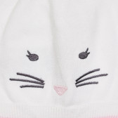 Βαμβακερό καπέλο με απλικέ γατάκι, λευκό Chicco 254766 2
