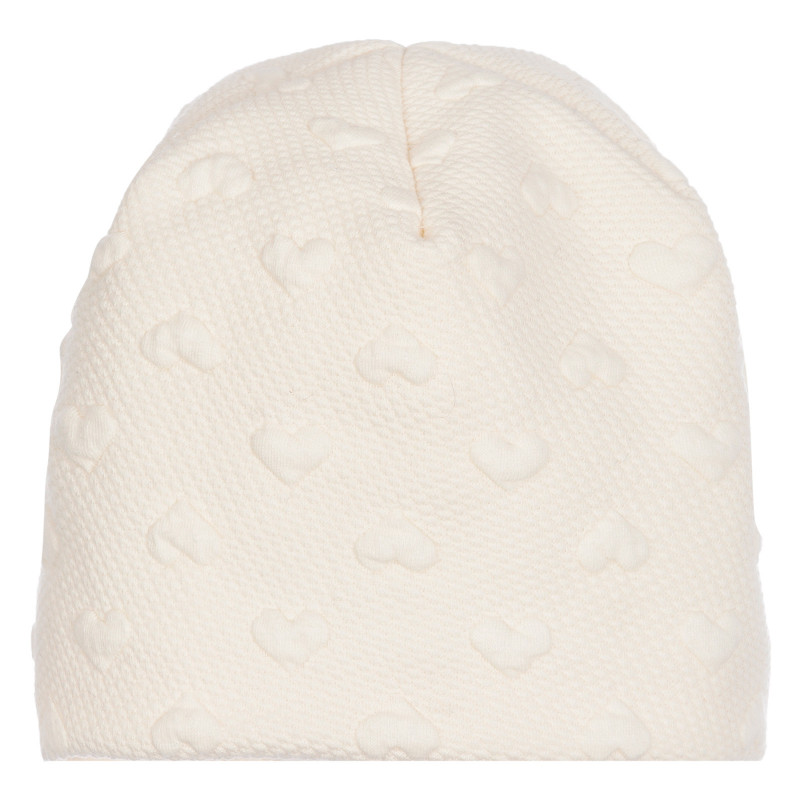 Καπέλο με εκτύπωση καρδιών για μωρό, μπεζ  254777