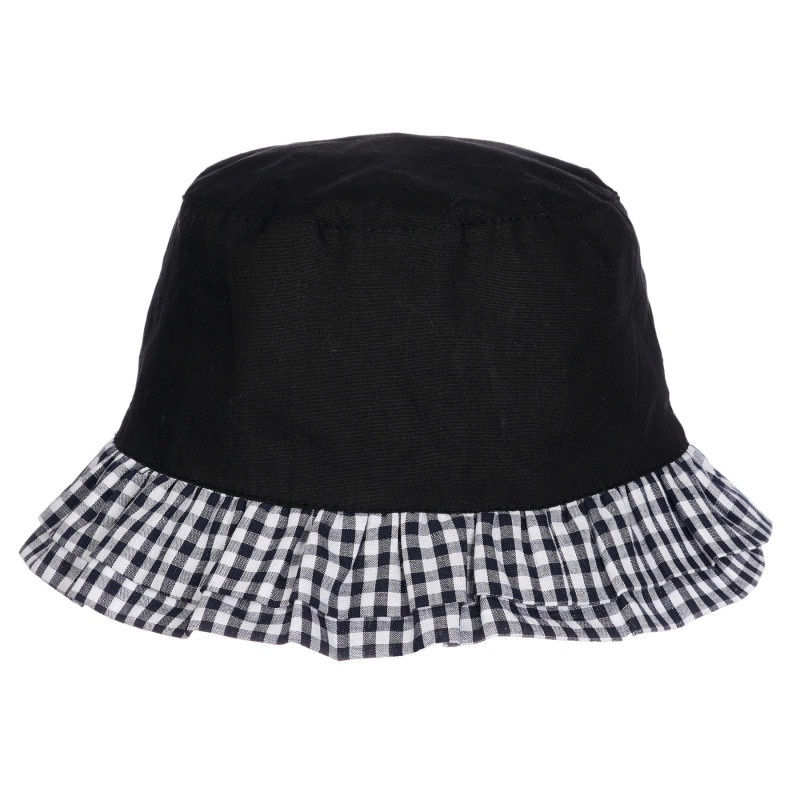 Βαμβακερό καπέλο με καρό τόνους για μωρό, μαύρο  254929