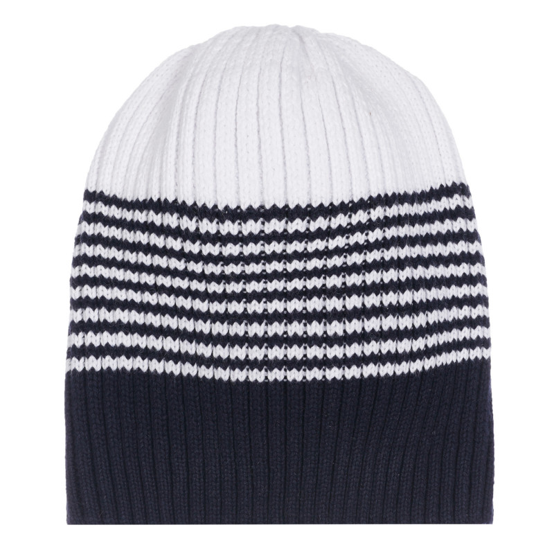 Βαμβακερό καπέλο σε λευκές και σκούρες μπλε ρίγες  254957