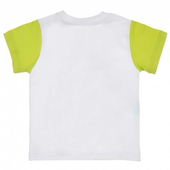 Βαμβακερό σετ μπλουζάκι και βρεφικό σορτσάκι σε λευκό και πράσινο χρώμα Chicco 254980 5