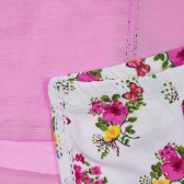 Βαμβακερό σετ χιτώνα και κολάν για μωρό σε ροζ και λευκό χρώμα Chicco 254993 4