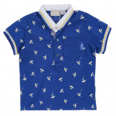Σετ βαμβακερό μπλουζάκι και βρεφικό σορτσάκι σε μπλε και λευκό χρώμα Chicco 255046 2
