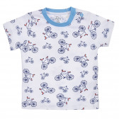 Βαμβακερό σετ μπλουζάκι και σορτς σε λευκό και μπλε χρώμα για μωρό Chicco 255085 2