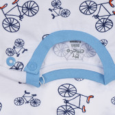 Βαμβακερό σετ μπλουζάκι και σορτς σε λευκό και μπλε χρώμα για μωρό Chicco 255088 4