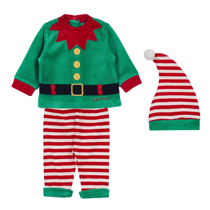 Χριστουγεννιάτικη στολή ξωτικού για ένα μωρό, πολύχρωμη  255149