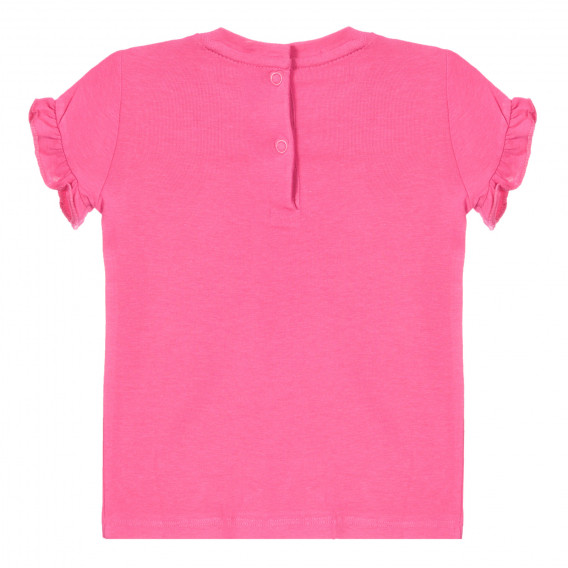 Βαμβακερό βρεφικό μπλουζάκι Chicco σε ροζ χρώμα με επιγραφή  Chicco 255238 4