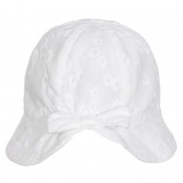 Βαμβακερό καπέλο με floral print και κορδέλα για μωρό, λευκό Chicco 255334 3