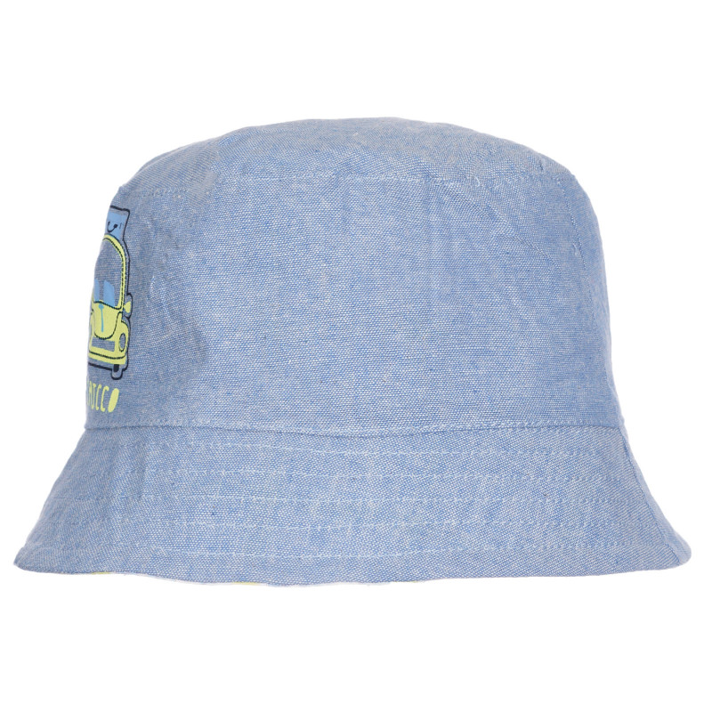 Βαμβακερό καπέλο με εκτύπωση αυτοκινήτου για μωρό, μπλε  255339