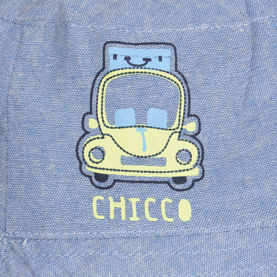 Βαμβακερό καπέλο με εκτύπωση αυτοκινήτου για μωρό, μπλε Chicco 255340 2