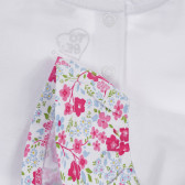 Βαμβακερό σετ χιτώνας και κοντό κολάν για μωρό σε λευκό και ροζ χρώμα Chicco 255353 4