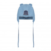 Βαμβακερό τζιν καπέλο με εκτύπωση μωρό γατάκι, μπλε Chicco 255372 3