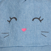 Βαμβακερό τζιν καπέλο με εκτύπωση μωρό γατάκι, μπλε Chicco 255373 2