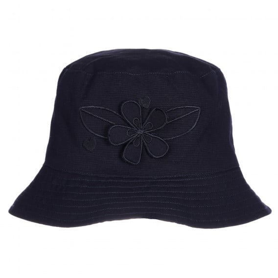 Βαμβακερό καπέλο με απλικέ λουλούδι, σκούρο μπλε Chicco 255407 