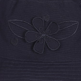 Βαμβακερό καπέλο με απλικέ λουλούδι, σκούρο μπλε Chicco 255408 2
