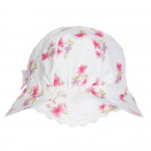 Βαμβακερό καπέλο με floral print, σε λευκό χρώμα Chicco 255412 3