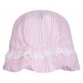 Βαμβακερό καπέλο σε λευκές και ροζ ρίγες Chicco 255424 3