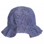 Βαμβακερό καπέλο με floral print για μωρό, σε μπλε χρώμα Chicco 255427 3