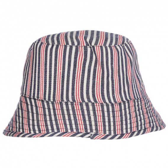 Ριγέ βαμβακερό καπέλο με απλικέ τσέπη, πολύχρωμο Chicco 255430 3