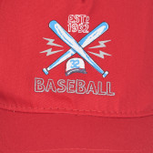 Βαμβακερό καπέλο BASEBALL με γείσο, κόκκινο Chicco 255441 2