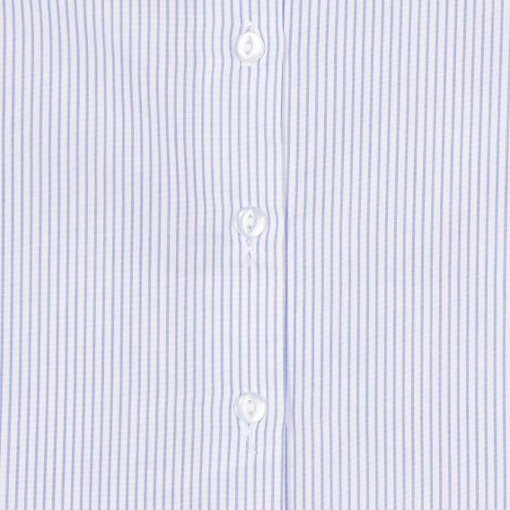Βαμβακερή ριγέ μπλούζα Chicco με βολάν σε λευκό και μπλε Chicco 255546 3