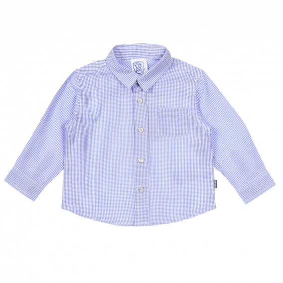 Βαμβακερό καρό πουκάμισο Chicco σε μπλε και λευκό για μωρό Chicco 255627 