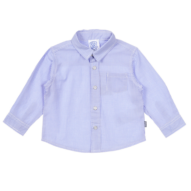 Βαμβακερό καρό πουκάμισο Chicco σε μπλε και λευκό για μωρό  255627
