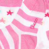 Σετ δύο ζευγάρια βρεφικές κάλτσες σε λευκό και ροζ χρώμα Chicco 255888 3