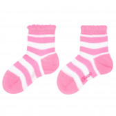 Σετ δύο ζευγάρια βρεφικές κάλτσες σε λευκό και ροζ χρώμα Chicco 255889 4