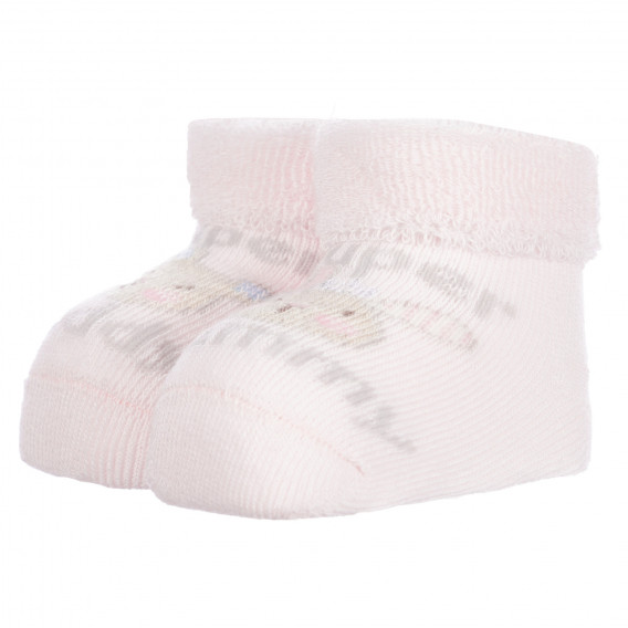 Πλεκτές κάλτσες DADDY για μωρό ροζ Chicco 255894 2