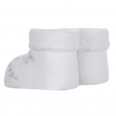 Πλεκτές κάλτσες MOMMY AND DADDY για μωρό, σε λευκό χρώμα Chicco 255897 3